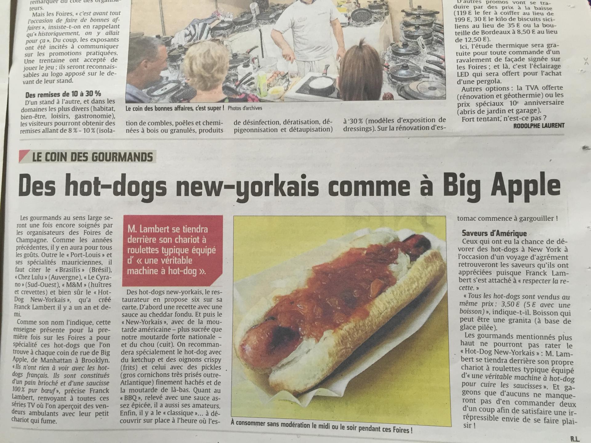 Article dans l EST Eclair sur mon concept